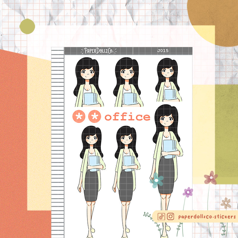 PaperDollzCo Office Planner Sticker | J015b