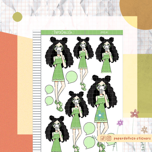 PaperDollzCo Off Shoulder Planner Sticker | J016a