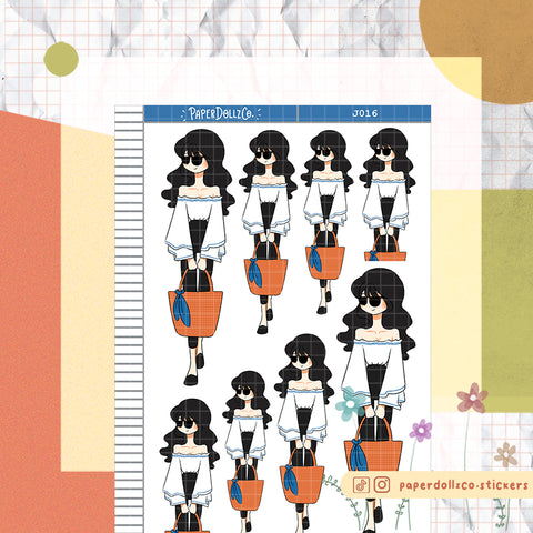 PaperDollzCo Off Shoulder Planner Sticker | J016b