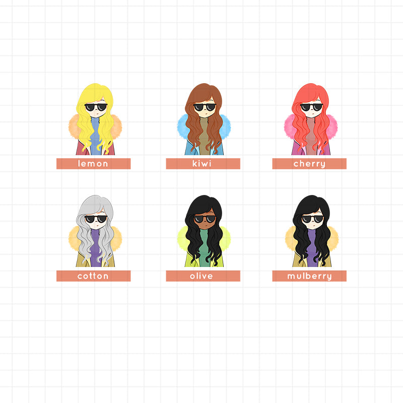 PaperDollzCo Winter Fashion Planner Sticker | J019b