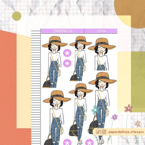 PaperDollzCo Travel Planner Sticker | J020a