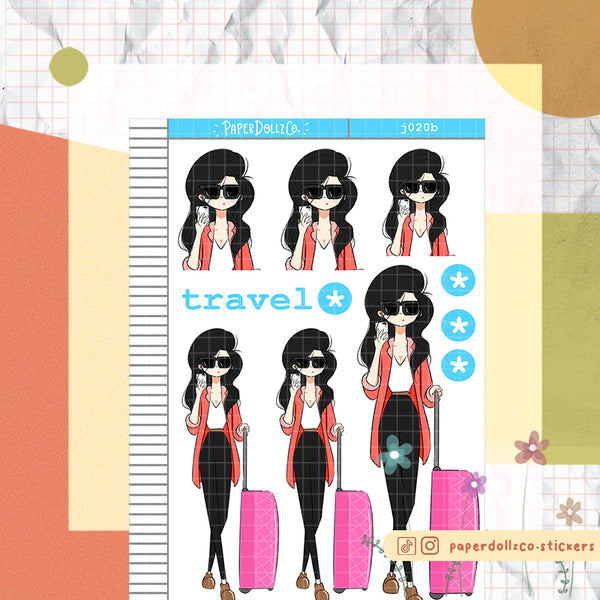 PaperDollzCo Travel Planner Sticker | J020b