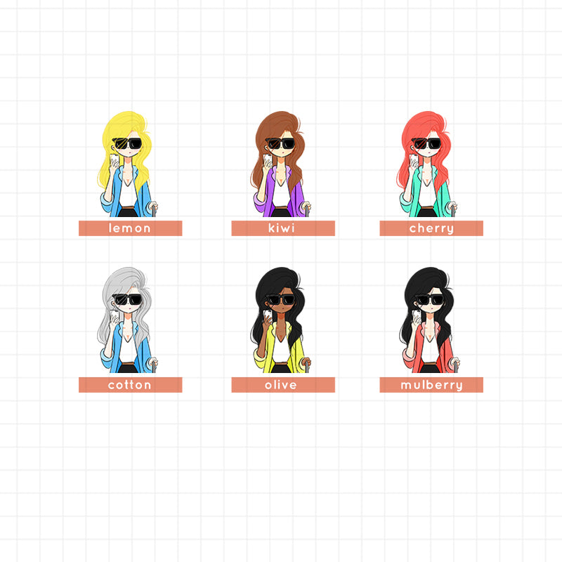 PaperDollzCo Travel Planner Sticker | J020b