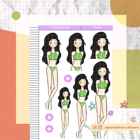 PaperDollzCo Beach Planner Sticker | J028a