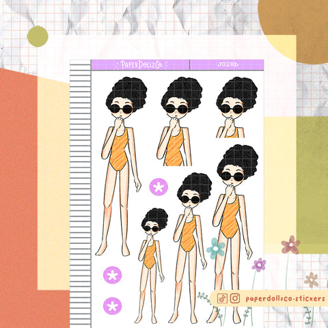 PaperDollzCo Beach Planner Sticker | J028b