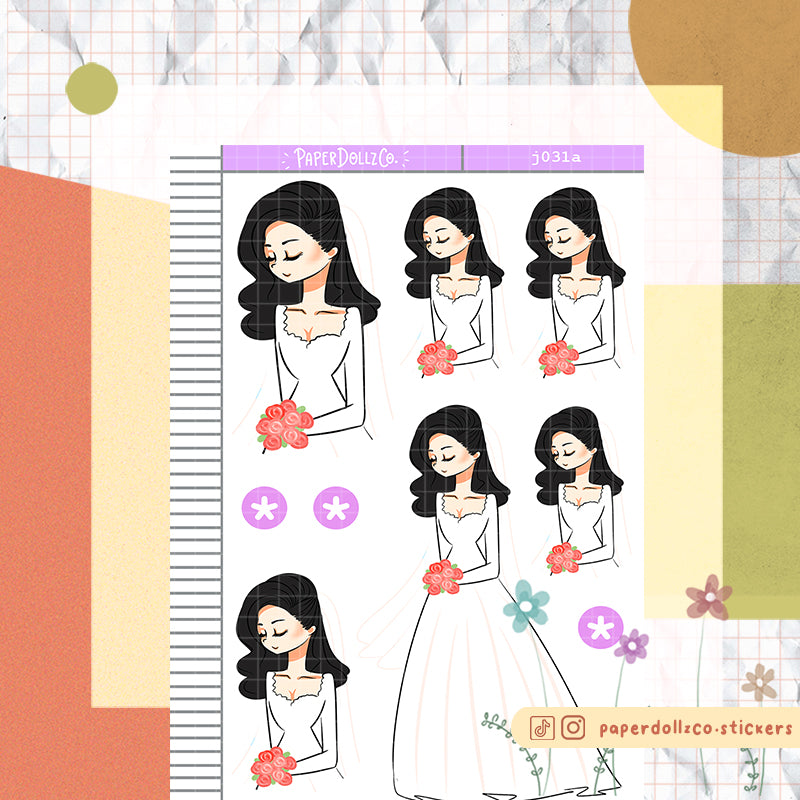 PaperDollzCo Bride Planner Sticker | J031a