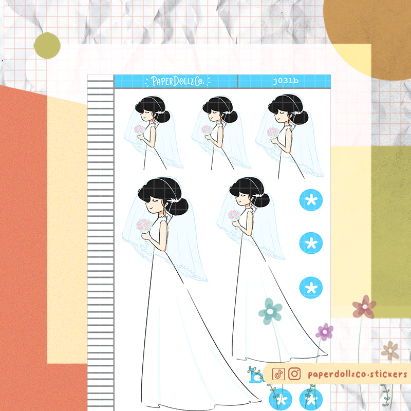 PaperDollzCo Bride Planner Sticker | J031b