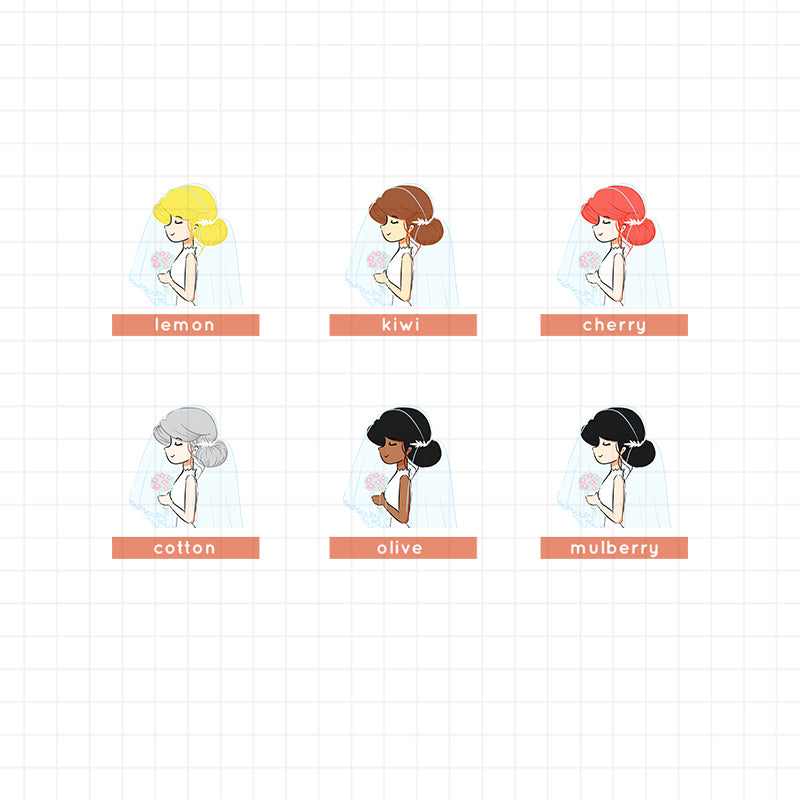 PaperDollzCo Bride Planner Sticker | J031b