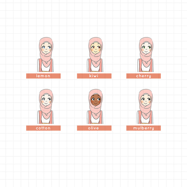 PaperDollzCo Hijab Planner Sticker | J044a