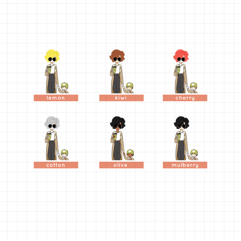 PaperDollzCo Mother and Son Planner Sticker | J048a