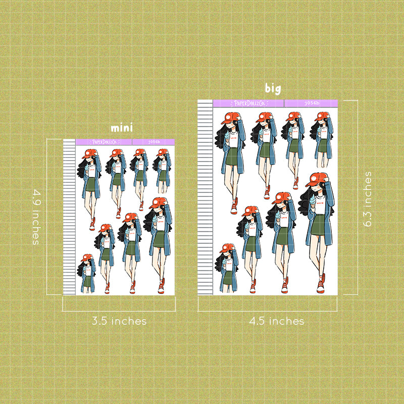 PaperDollzCo Cap and Ice Cream Planner Sticker | J056b