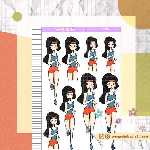 PaperDollzCo Fitness Planner Sticker | J057b