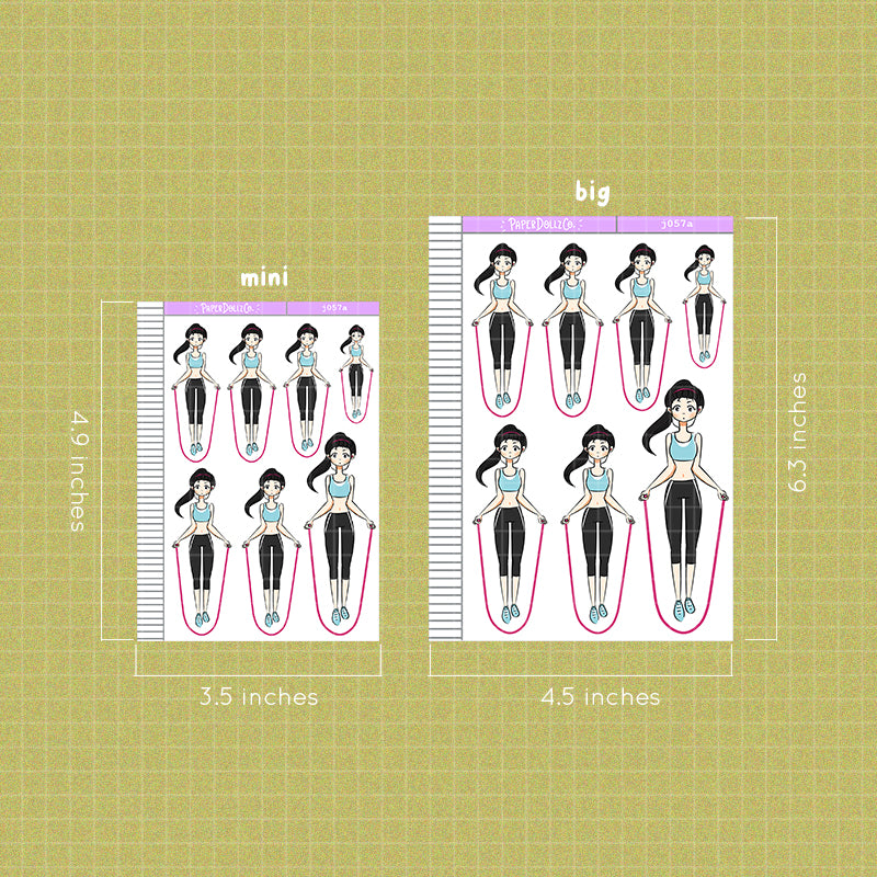 PaperDollzCo Fitness Planner Sticker | J057a