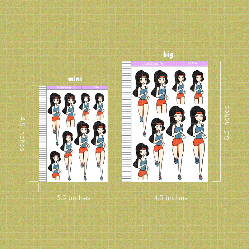 PaperDollzCo Fitness Planner Sticker | J057b