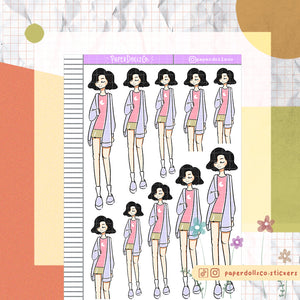 PaperDollzCo K-Pop Pastel Planner Sticker | J058b