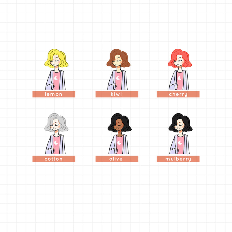 PaperDollzCo K-Pop Pastel Planner Sticker | J058b