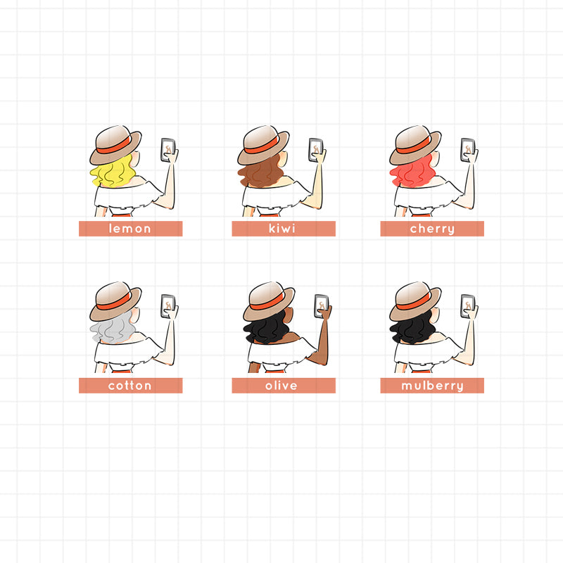 PaperDollzCo Summer Travel Planner Sticker | J060b