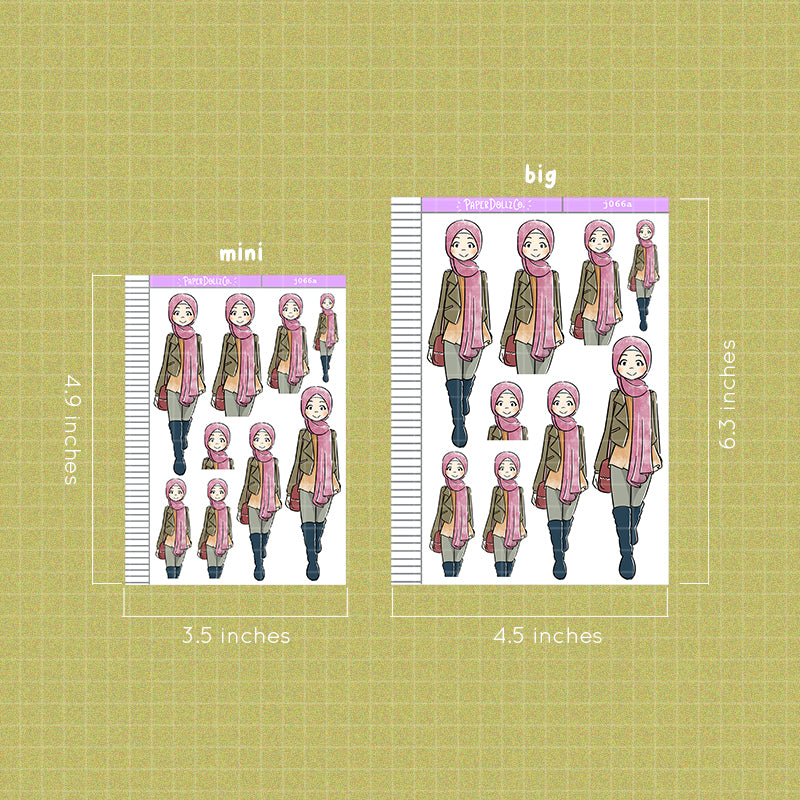 PaperDollzCo Hijab Autumn Planner Sticker | J066a
