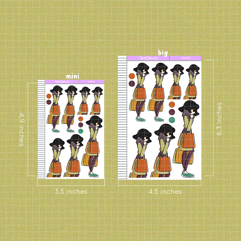 PaperDollzCo Shopping Planner Sticker | J067b