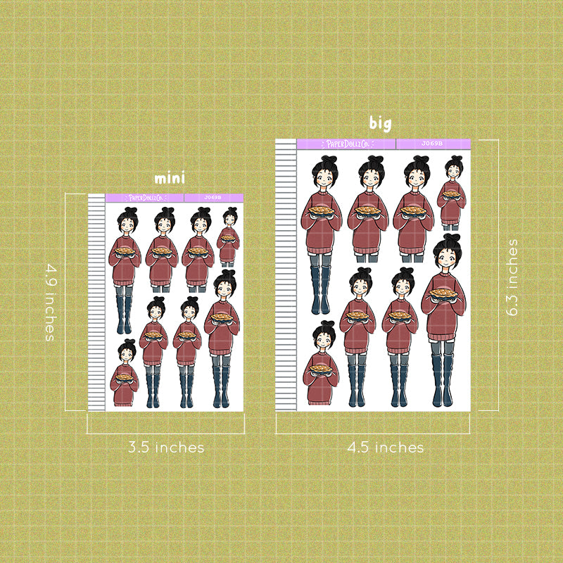 PaperDollzCo Thanksgiving Planner Sticker | J069b
