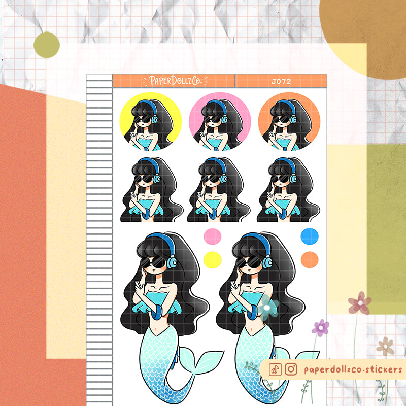 PaperDollzCo Millennial Mermaid Planner Sticker | J072