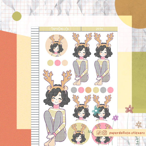 PaperDollzCo Christmas Cutie Planner Sticker | J076