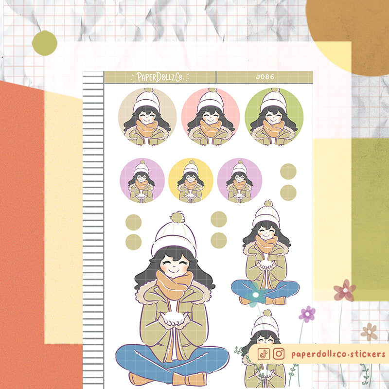 PaperDollzCo Snow Planner Sticker | J086