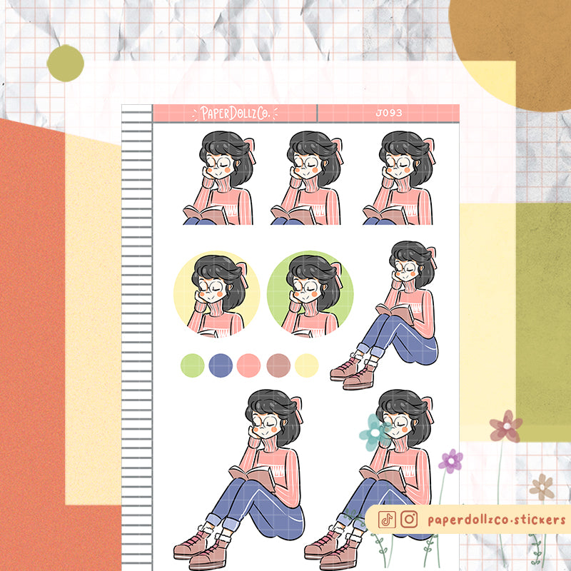 PaperDollzCo Bibliophile Planner Sticker | J093