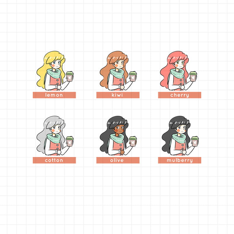 Hot Choco | Time to Unwind | Just Dolls Stickers | J094