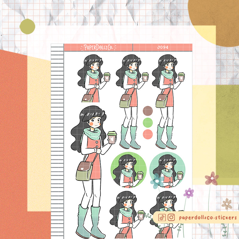 PaperDollzCo Hot Choco Planner Sticker | J094