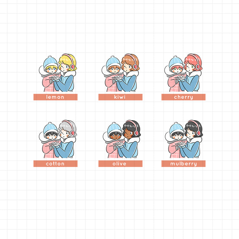 PaperDollzCo Mother and Son Snow Planner Sticker | J096