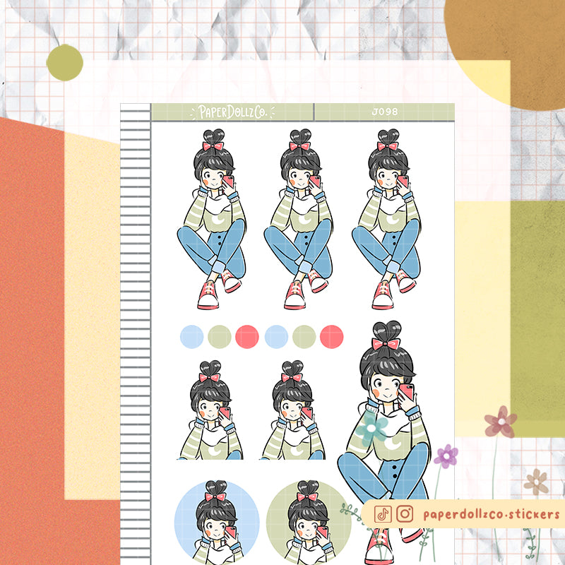 PaperDollzCo Selfie Addict Planner Sticker | J098