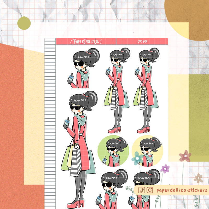 PaperDollzCo Shopping Planner Sticker | J099