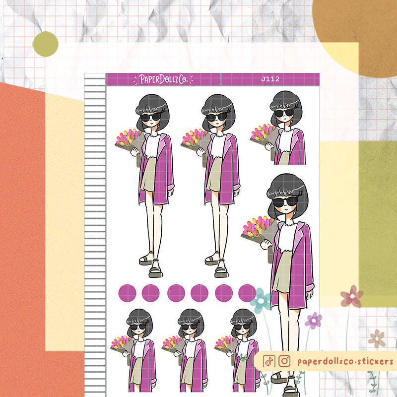 PaperDollzCo Spring Tulips Planner Sticker | J112