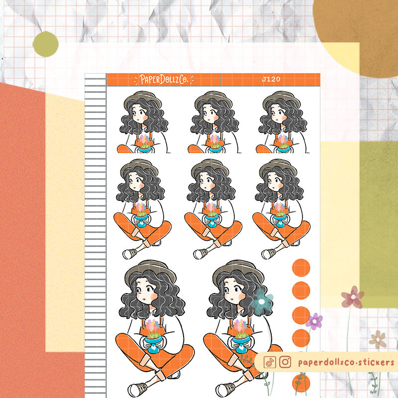 PaperDollzCo Hyacinth Planner Sticker | J120