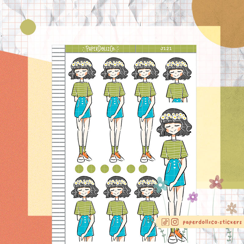 PaperDollzCo Daisy Planner Sticker | J121