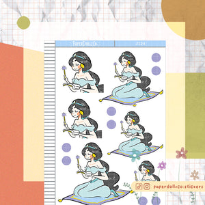 PaperDollzCo Magical Arab Princess Planner Sticker | J124