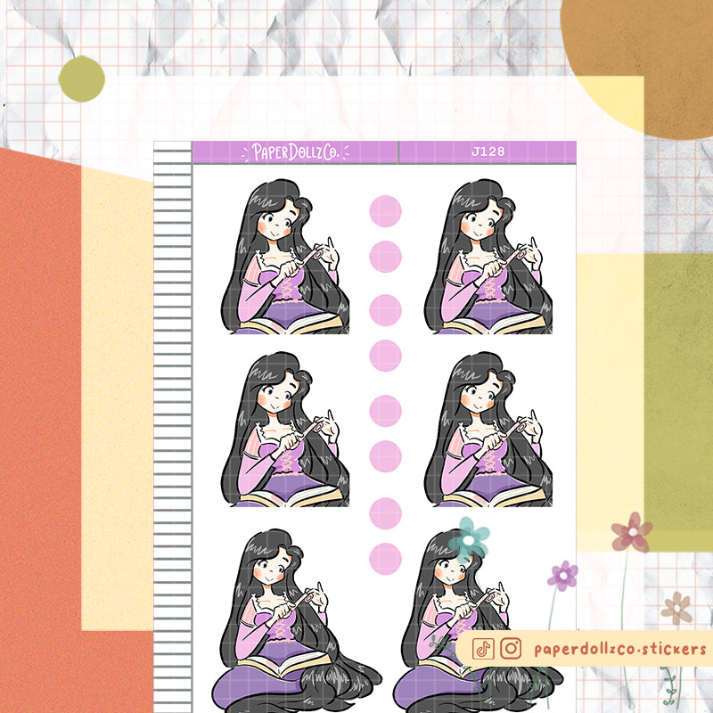 PaperDollzCo Enchanted Captive Princess Planner Sticker | J128