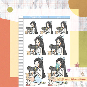 PaperDollzCo Mother and Daughter Planner Sticker | J135
