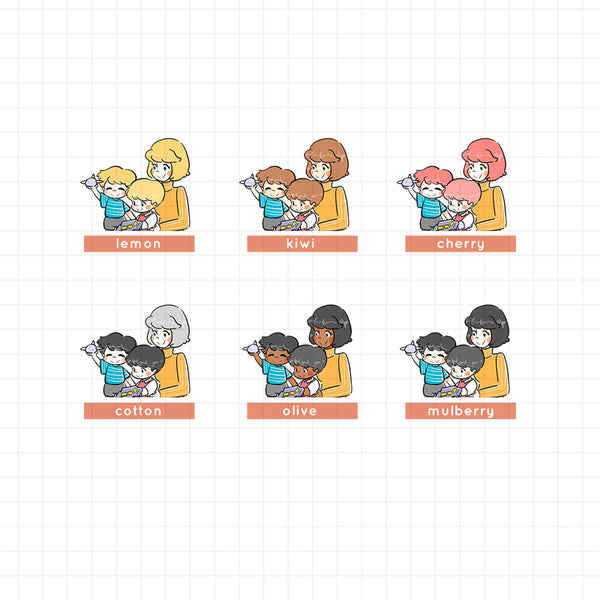 PaperDollzCo Mother and Sons Planner Sticker | J138