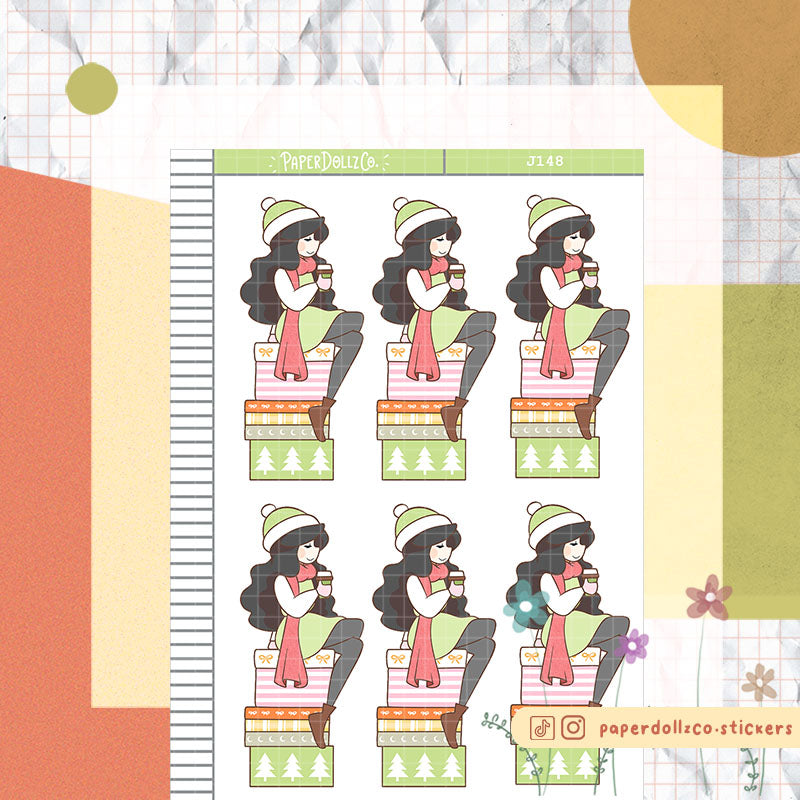 PaperDollzCo Washi Christmas Planner Sticker | J148