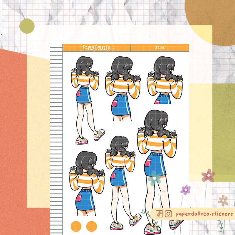 PaperDollzCo 90s Nerd Just Dolls Planner Sticker | J150