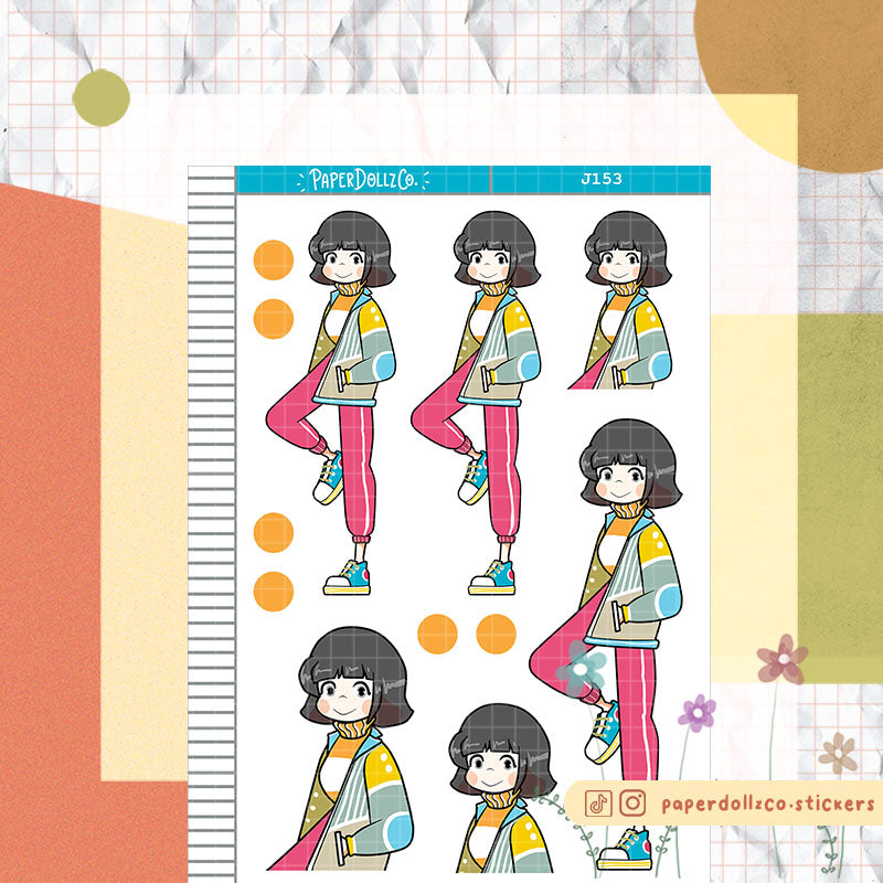 PaperDollzCo 90s Jackets Just Dolls Planner Sticker | J153