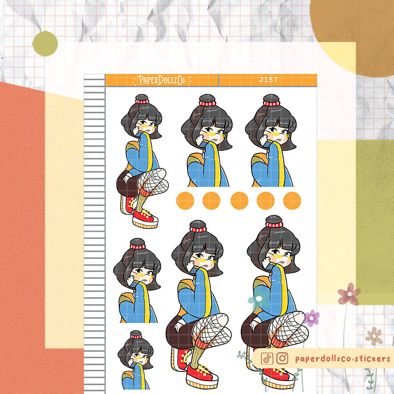 PaperDollzCo 90s Fashion Just Dolls Planner Sticker | J157