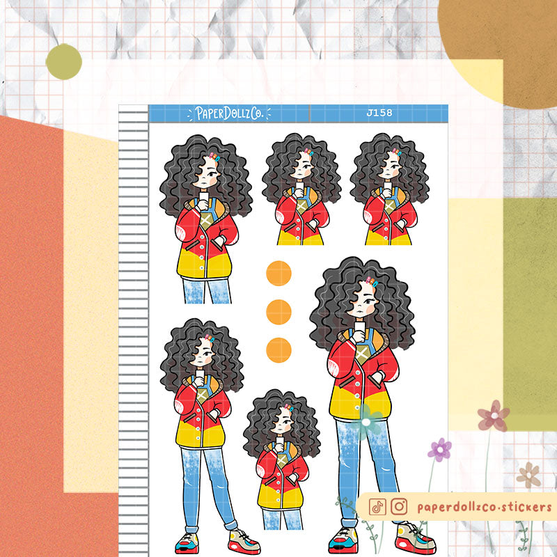 PaperDollzCo 90s Fun Just Dolls Planner Sticker | J158