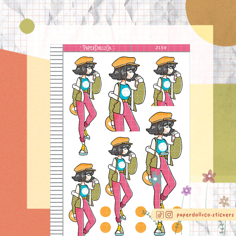 PaperDollzCo 90s Work Just Dolls Planner Sticker | J159