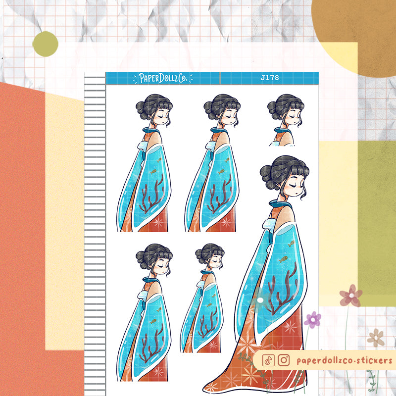 PaperDollzCo Umi Planner Just Dolls Sticker | J178