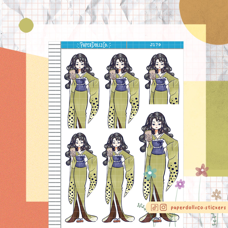 PaperDollzCo Ocha Planner Just Dolls Sticker | J179