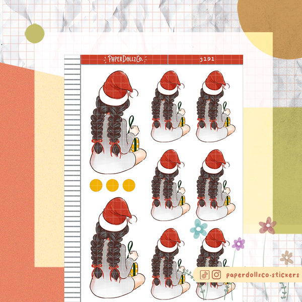 PaperDollzCo Jolly Just Dolls Holiday Planner Sticker | J191