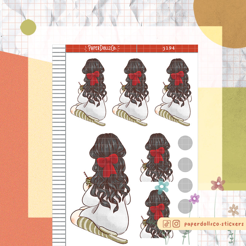 PaperDollzCo Wintertime Just Dolls Holiday Planner Sticker | J194